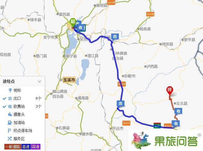 昆明到普者黑線路圖-昆明怎么到普者黑？昆明到普者黑多少公里？